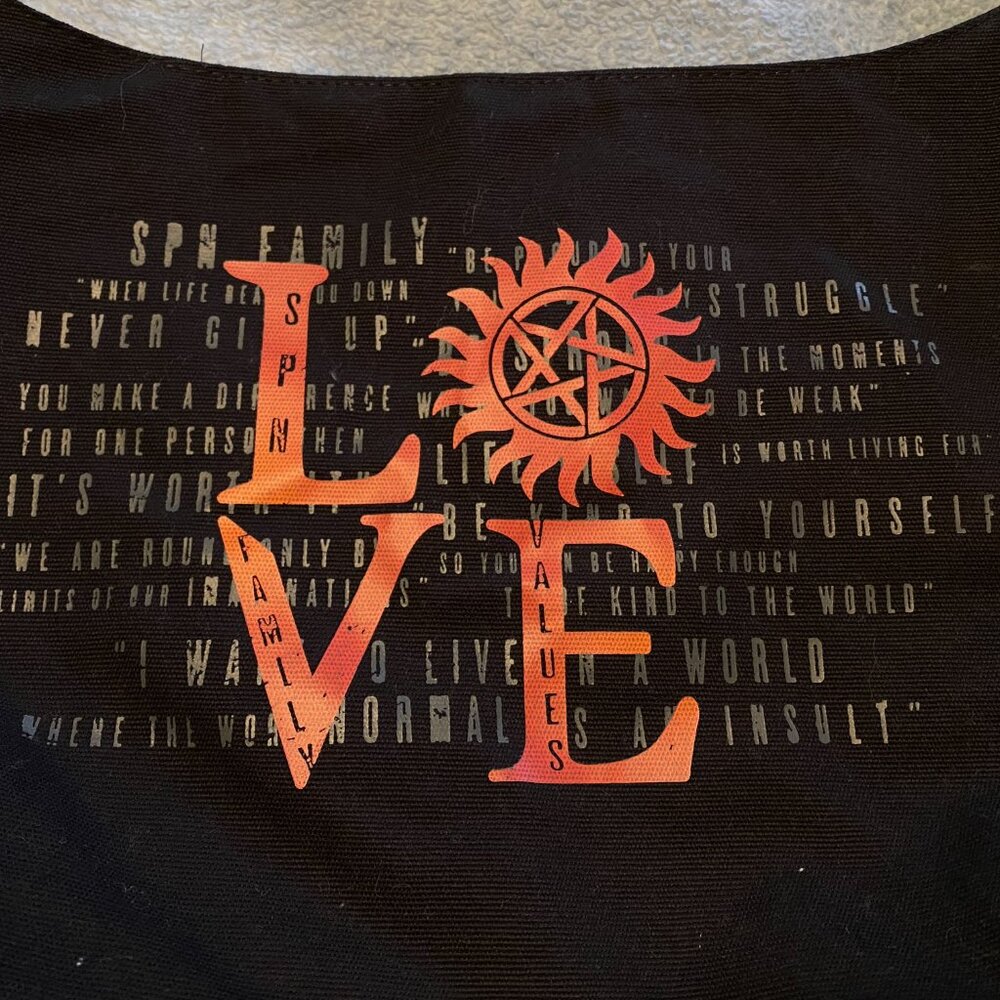 Supernatural Love Crossbody Messenger Bag (SPN Family Values) - Picture 2 of 3